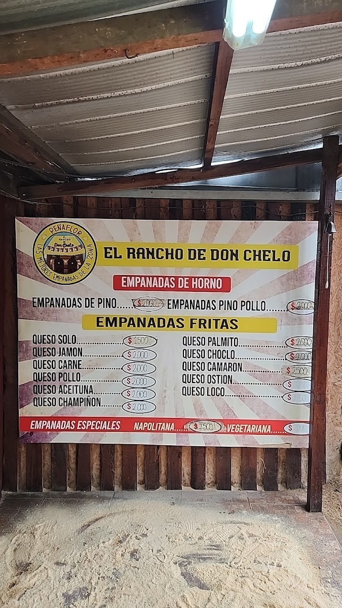 Menu El Rancho De Don Chelo (Empanadas Peñaflor)-1