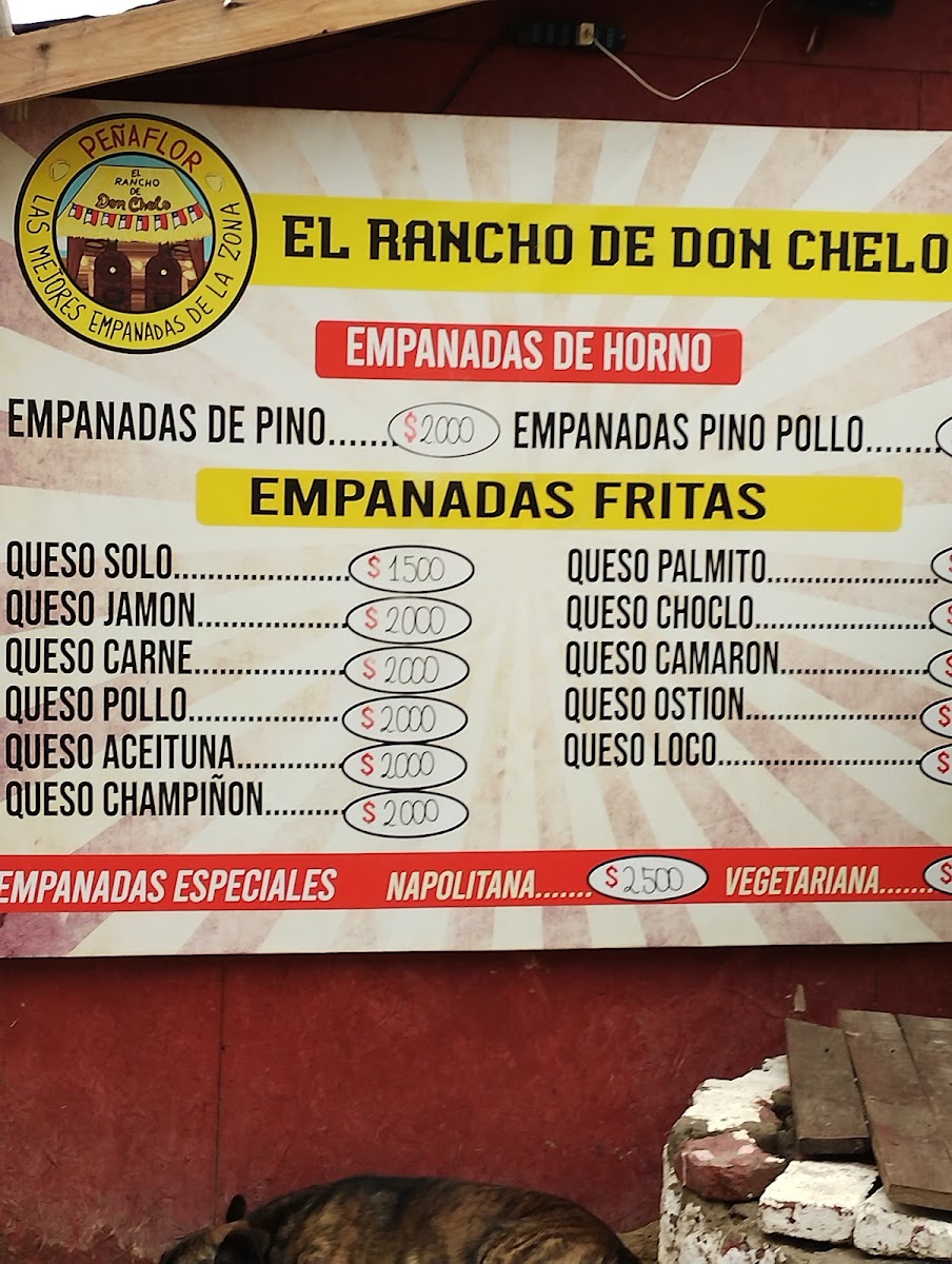 Menu El Rancho De Don Chelo (Empanadas Peñaflor)-2